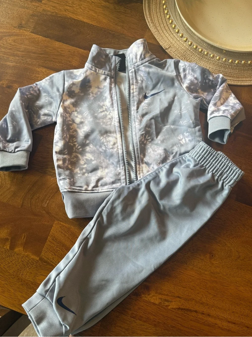 Nike Toddler Blue Tie-Dye Track Jacket & Pants Set 18 months